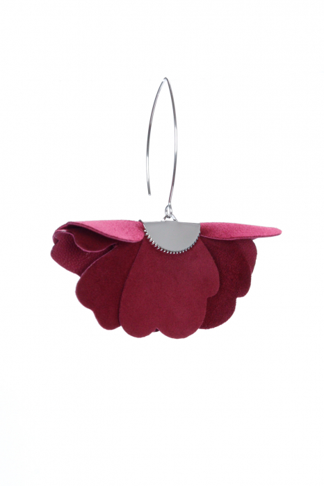 Cercei floare mica - Grena / Burgundy [5]