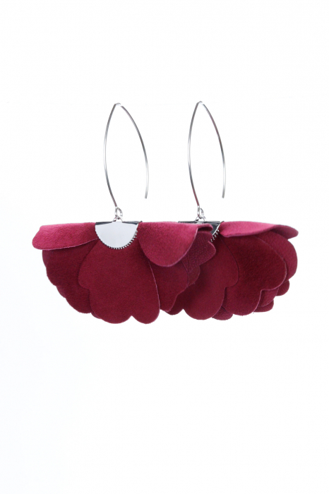 Cercei floare mica - Grena / Burgundy [2]