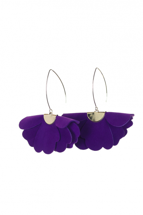 Cercei floare mica - Violet intens [2]