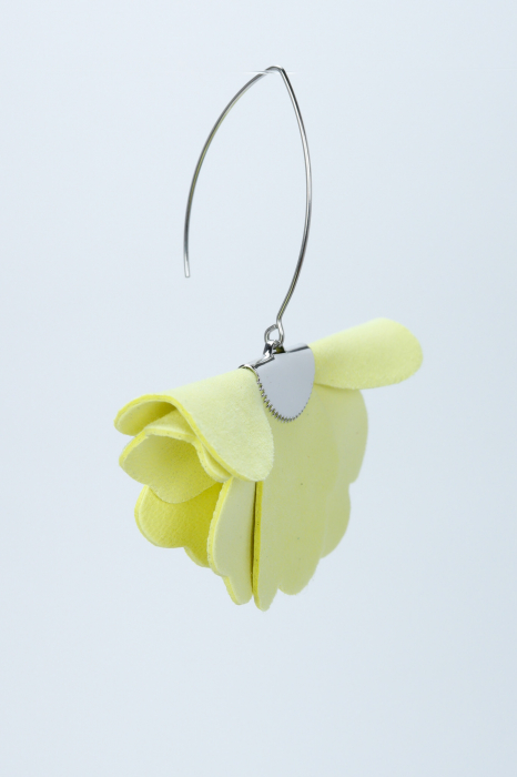 Cercei floare mica - galben Pastel [5]