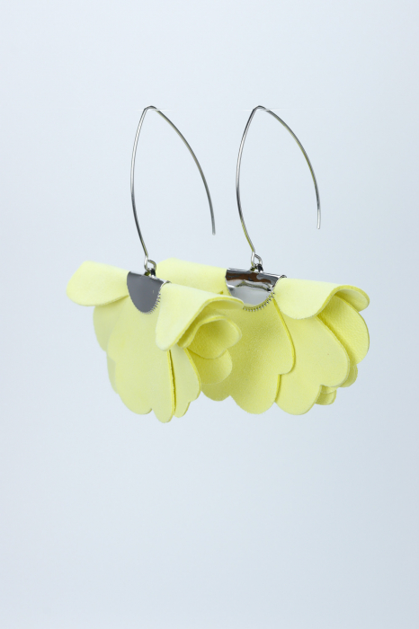 Cercei floare mica - galben Pastel [2]