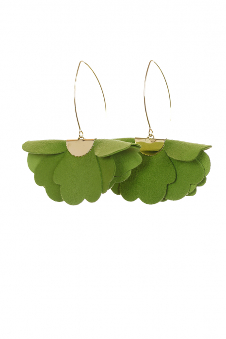 Cercei floare mica - Verde lime [2]