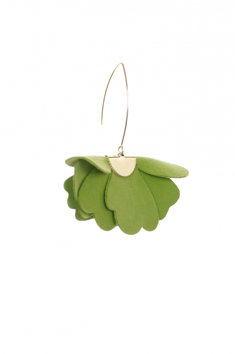 Cercei floare mica - Verde lime [5]