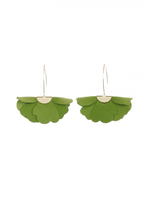 Cercei floare mica - Verde lime [1]