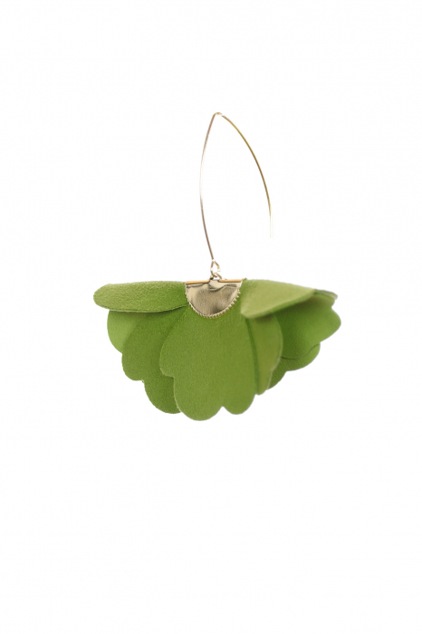Cercei floare mica - Verde lime [4]