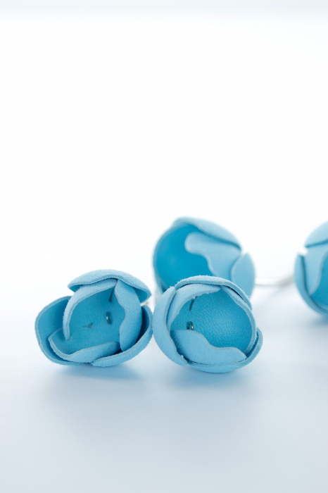 Cercei Imbratisari Florale - Baby blue [4]