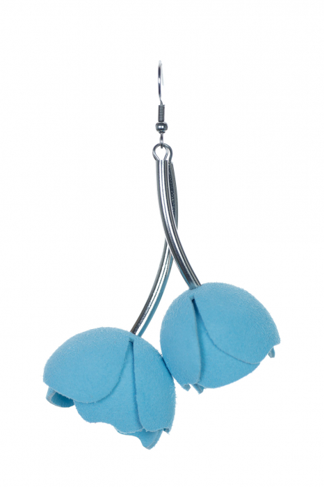 Cercei Imbratisari Florale - Baby blue [3]