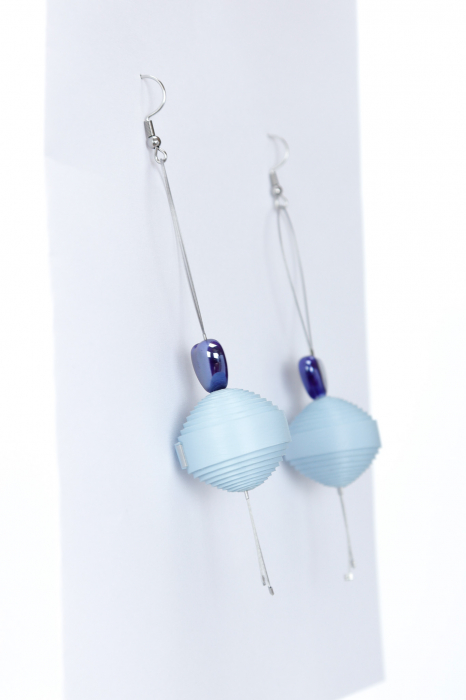 Cercei Leatherbonbon Plutitor - Bleu [4]