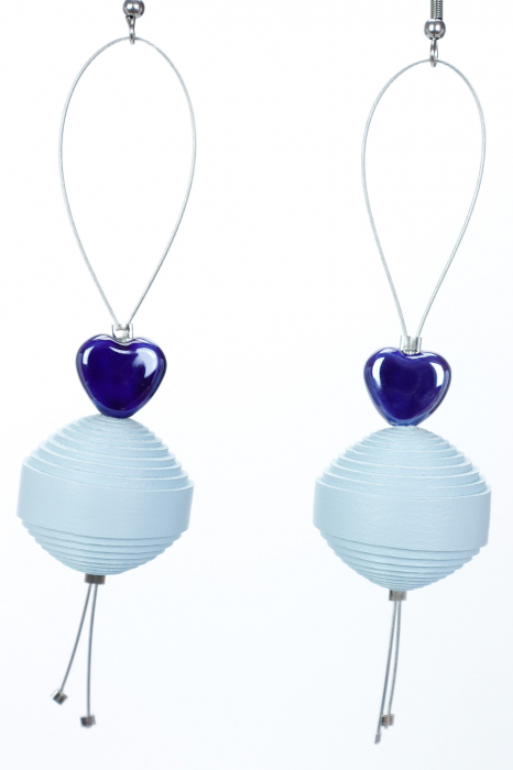 Cercei Leatherbonbon Plutitor - Bleu [2]