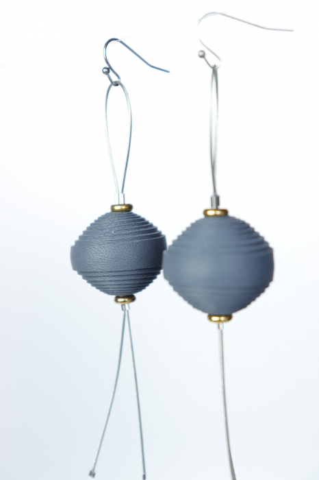 Cercei Leatherbonbon Plutitor - Gri [4]