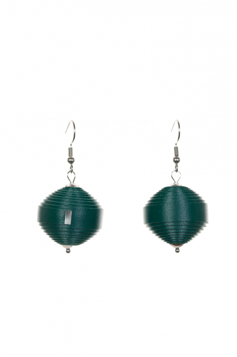 Cercei Leatherbonbon - Verde [2]