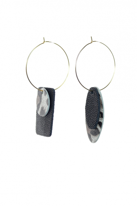 Cercei Mix&Match - Negru + Animal Print [5]