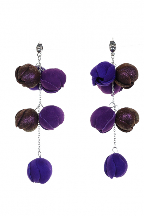 Cercei Trandafir in cascada - Violet + Maro [2]
