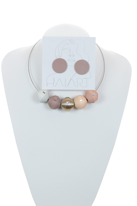 Set Colier + Cercei (232) din piele [1]
