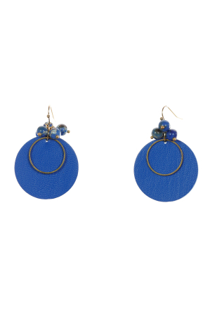 Cercei Cerc (3.5 cm) - Albastru Cobalt [1]