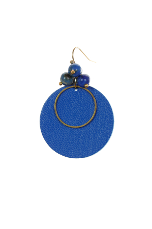 Cercei Cerc (3.5 cm) - Albastru Cobalt [3]