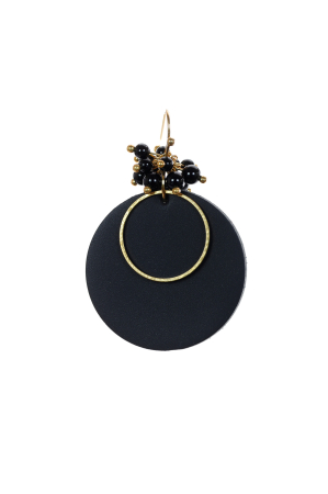 Cercei Cerc (3.5 cm) - Negru [2]