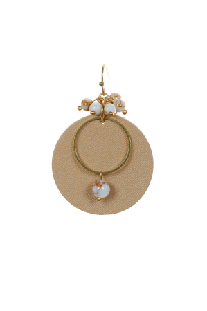 Cercei Cerc (3.5 cm) - Bej [2]