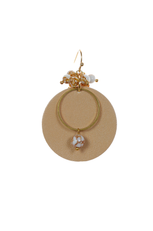 Cercei Cerc (3.5 cm) - Bej [3]