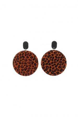 Toate produsele - Cercei Cerc (5 cm) - Leopard