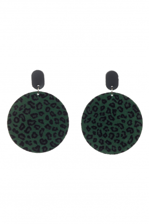 Cercei Cerc (5 cm) - Leopard Verde [1]