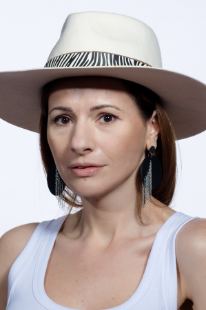 Toate produsele - Cercei Cerc cu lanturi - Negru