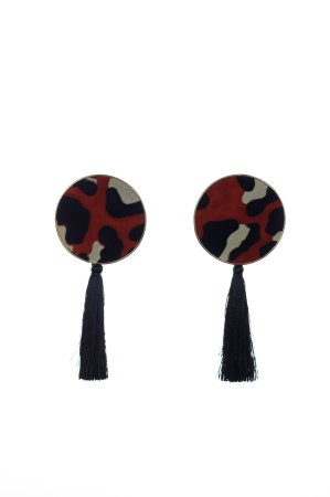 HAIART Studio - Cercei Cometa - Negru + Caramiziu