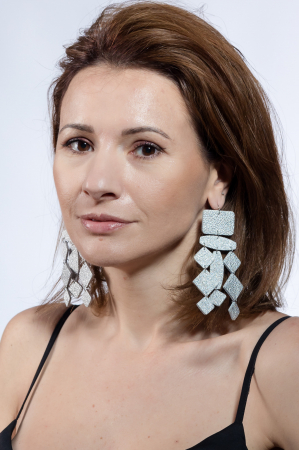 Toate produsele - Cercei Confetti - Argintiu