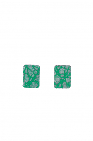 Toate produsele - Cercei Dreptunghi - Verde texturat