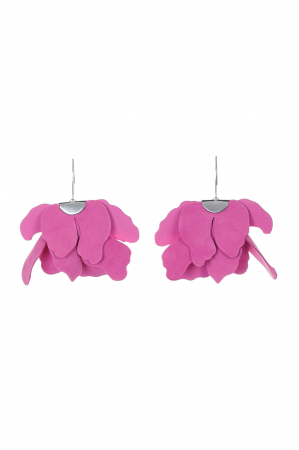 Floare mare - Cercei floare mare - Barbie Pink