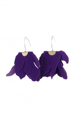 Cercei floare mare - Violet intens [1]