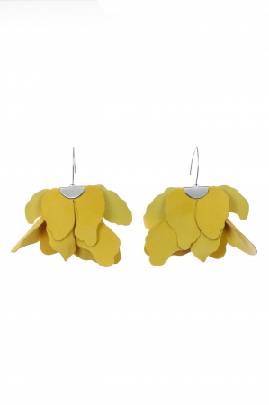 Floare mare - Cercei floare mare - Galben