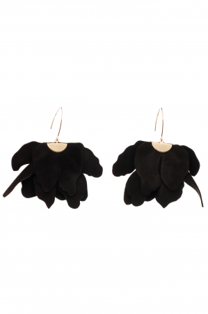 Floare mare - Cercei floare mare - Negru