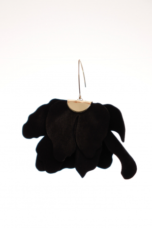 Cercei floare mare - Negru [1]