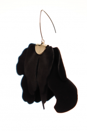 Cercei floare mare - Negru [2]