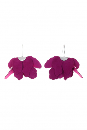 Floare mare - Cercei floare mare - Magenta