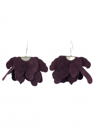 Floare mare - Cercei floare mare - Dark Chocolate