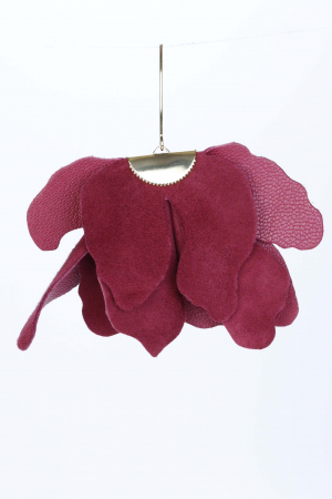 Cercei floare mare - Grena / Burgundy [1]