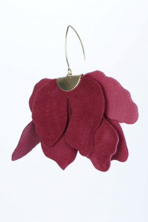Cercei floare mare - Grena / Burgundy [4]