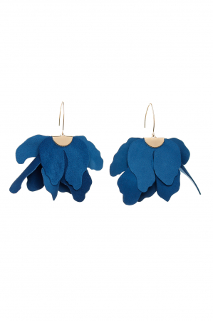 Floare mare - Cercei floare mare - Jeans Blue