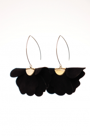 Cercei floare mica - Negru [1]