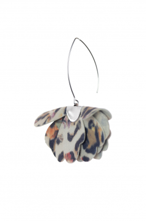 Cercei floare mica - Animal print colorat [5]