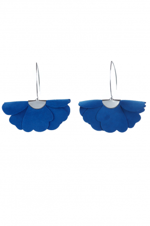 Floare mica - Cercei floare mica - Jeans Blue