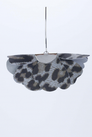 Cercei floare mica - Animal print gri [2]