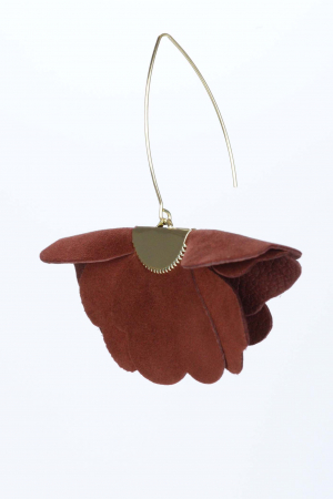Cercei floare mica - Maro [3]