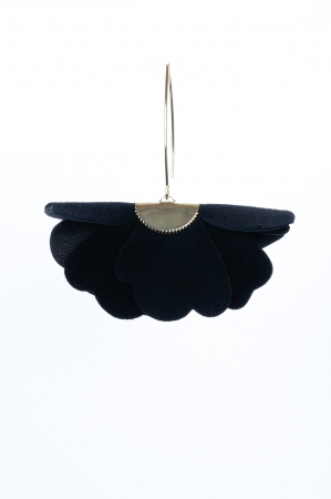 Cercei floare mica - Negru [2]