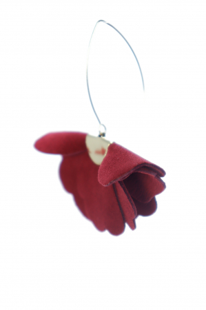 Cercei floare mica - Cherry wine [3]