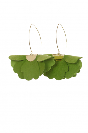 Cercei floare mica - Verde lime [1]
