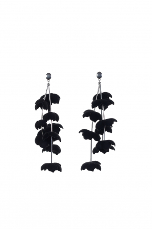 HAIART Studio - Cercei florali - Negru