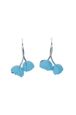 HAIART Studio - Cercei Imbratisari Florale - Baby blue